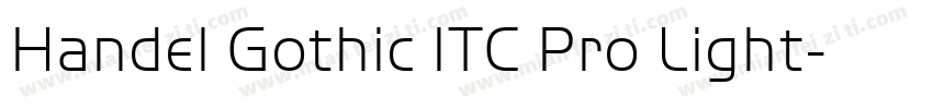 Handel Gothic ITC Pro Light字体转换